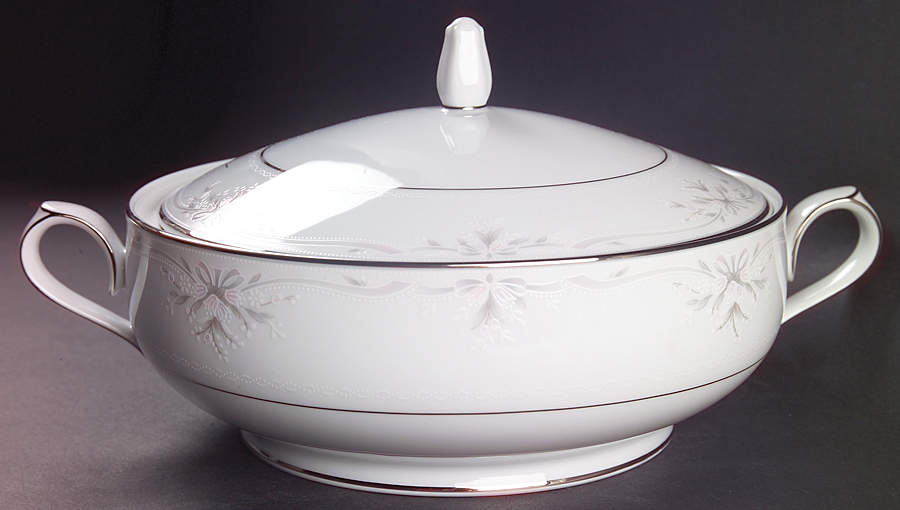 Silk Ribbons Round Covered Vegetable by Noritake-1