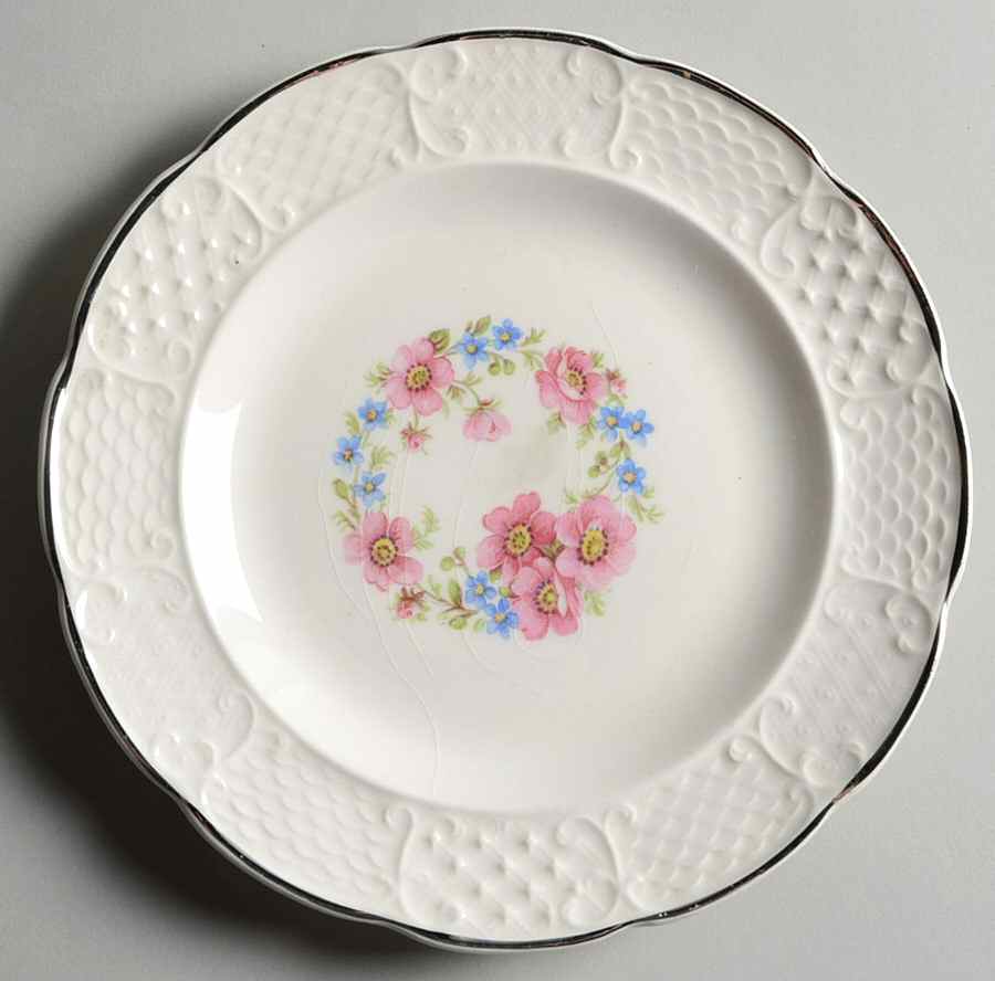 Floral Krest Bread & Butter Plate by National China (USA)-1