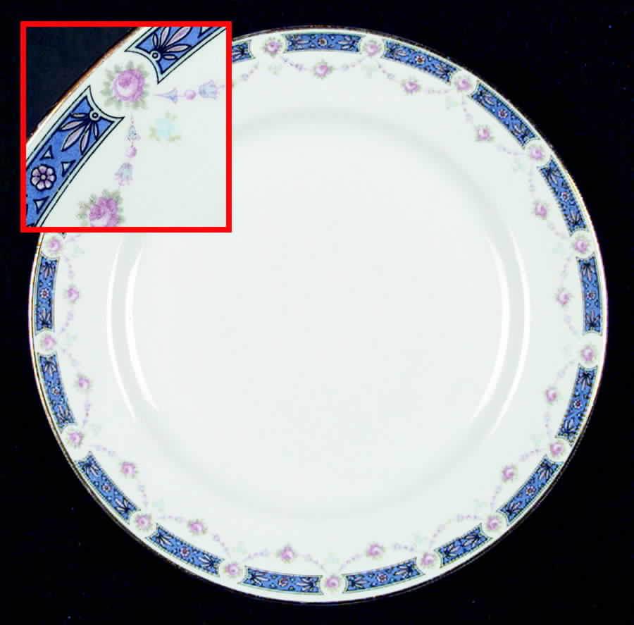 La Rosa (White Background) Dinner Plate by National China (USA)-1