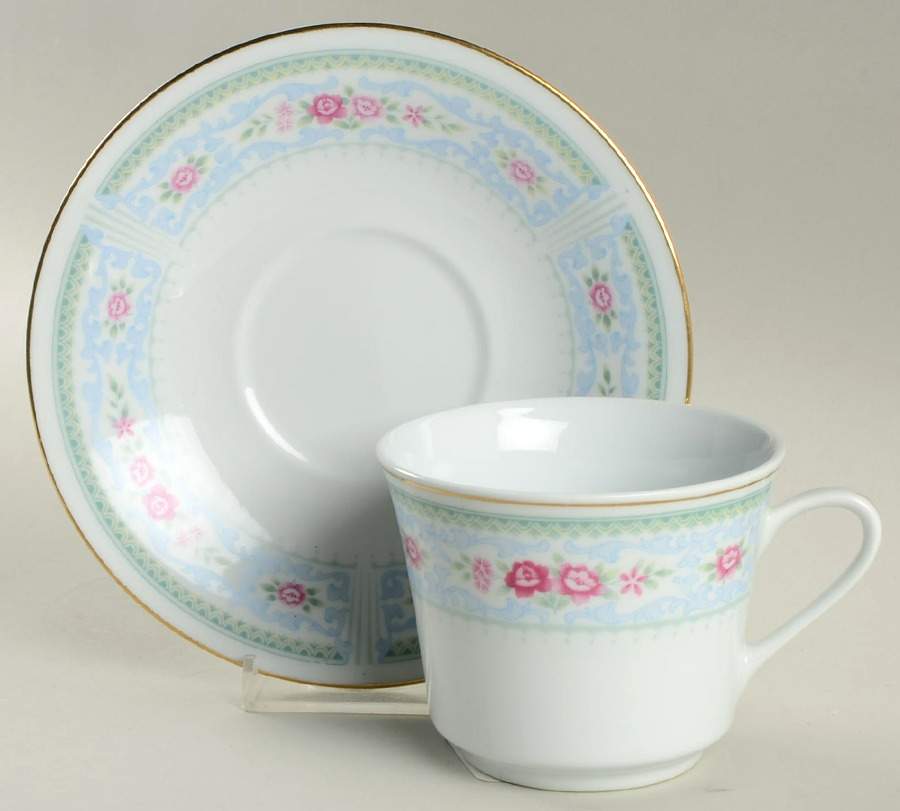Flower Song Flat Cup & Saucer Set by Nanchang-1