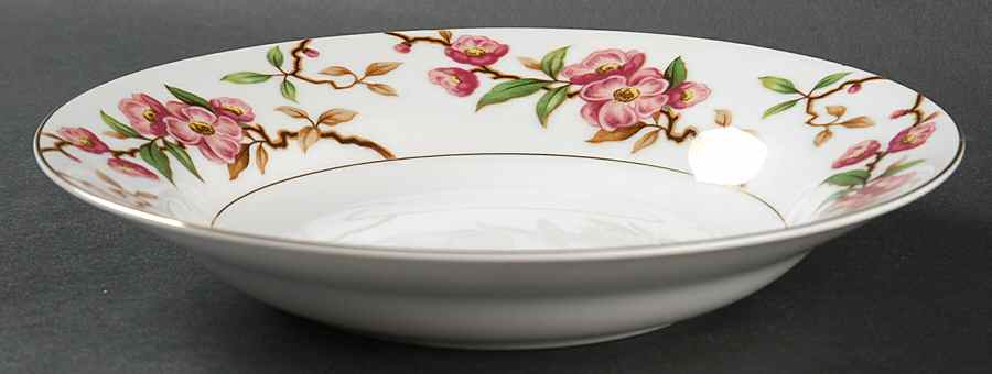 Blossomtime Rim Soup Bowl by Narumi-1