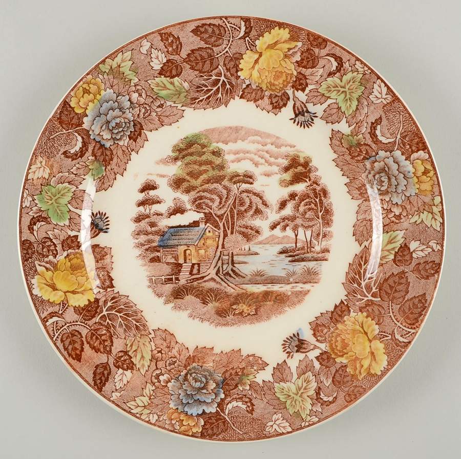 Mountain Woodland Dinner Plate by Nasco (Japan)-1