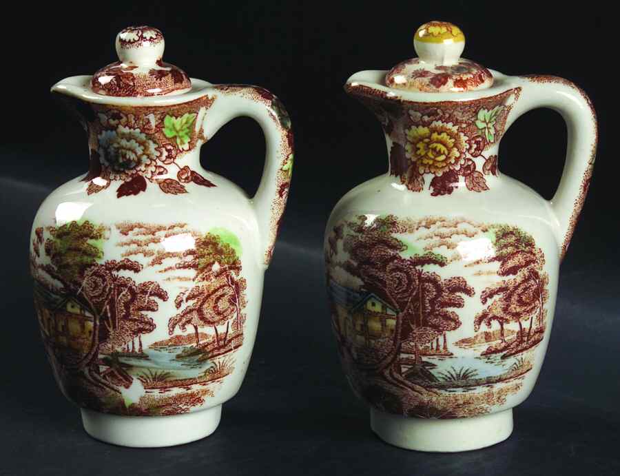 Mountain Woodland Vinegar and Oil Set with Stoppers by Nasco (Japan)-1