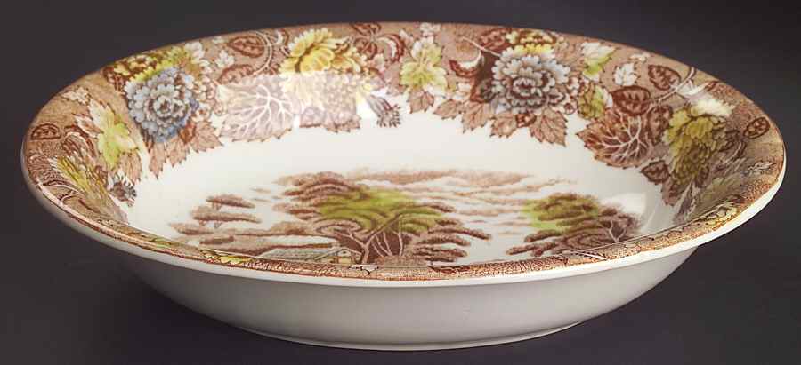 Mountain Woodland 10" Oval Vegetable Bowl by Nasco (Japan)-1