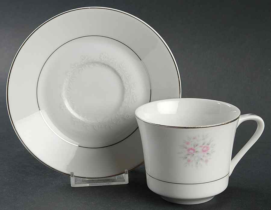 Sweet Afton Flat Cup & Saucer Set by Nasco (Japan)-1
