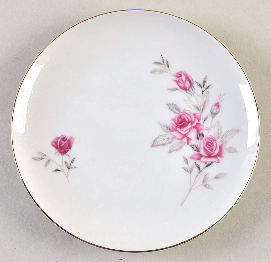 Wild Rose (Platinum Trim) Bread & Butter Plate by Nasco (Japan)-1