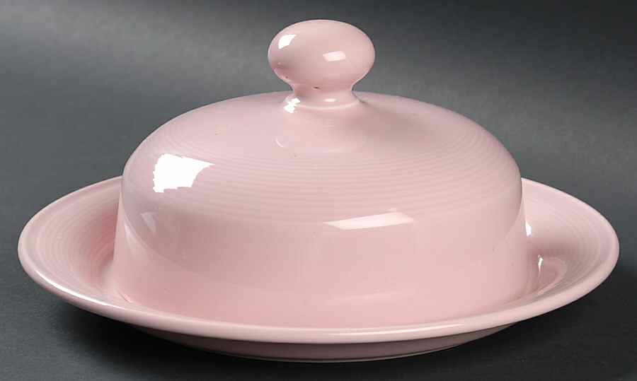 Solid Color Light Rose Round Covered Butter by Nancy Calhoun-1