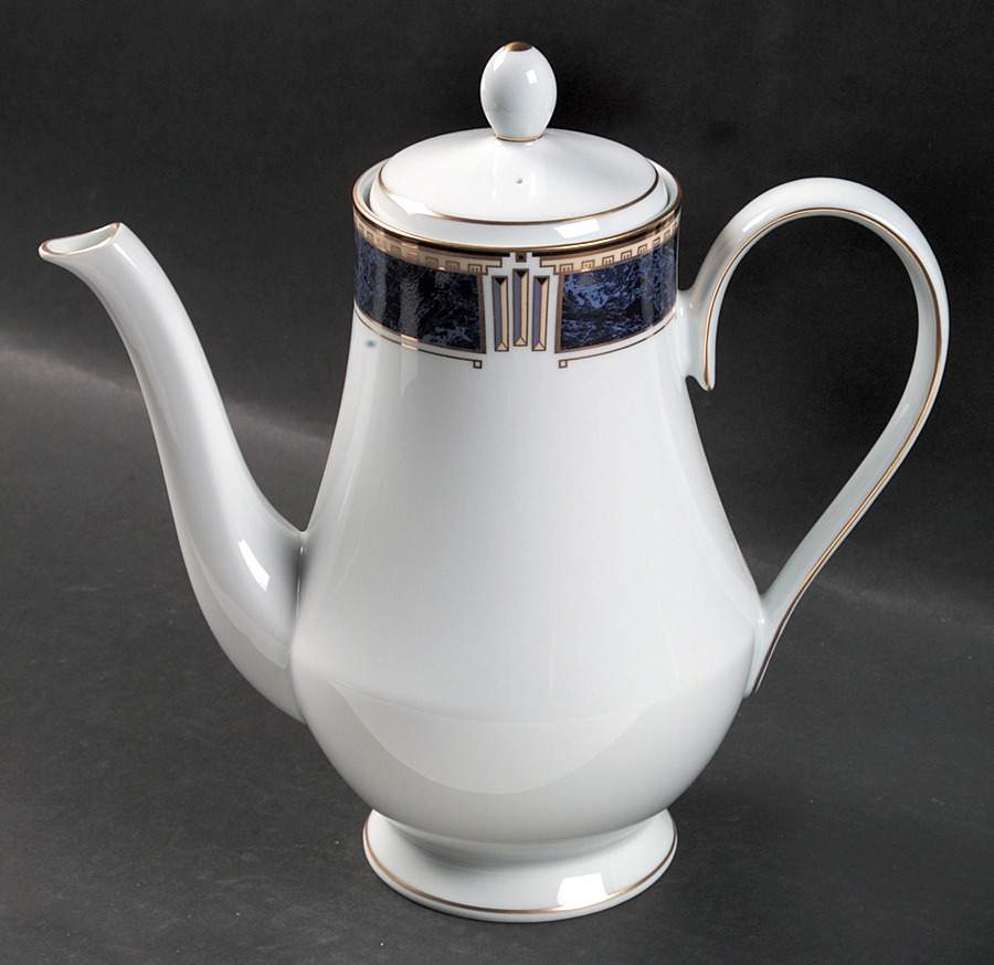 Azure Gold Coffee Pot & Lid by Nikko-1