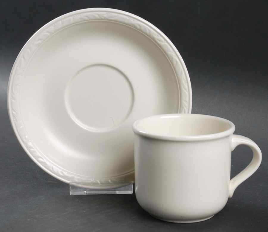 Blanca Flat Cup & Saucer Set by Nikko-1