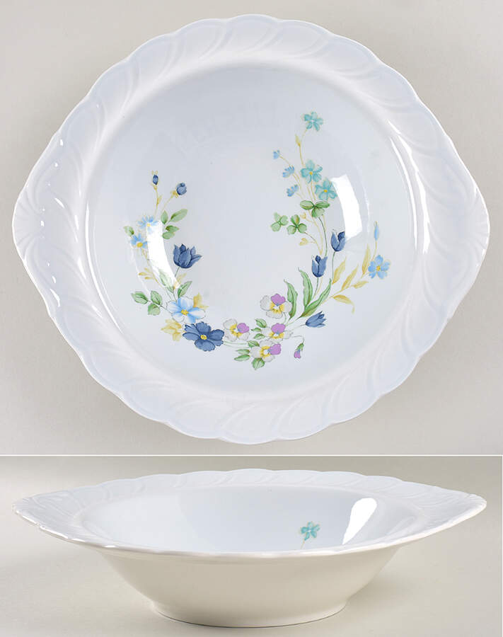 Blue Tulip 11" Round Vegetable Bowl by Nikko-1