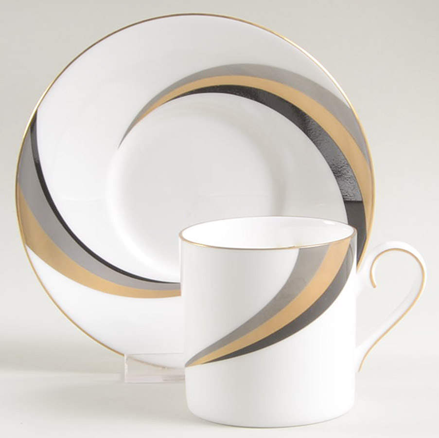 Cachet Flat Demitasse Cup & Saucer Set by Nikko-1