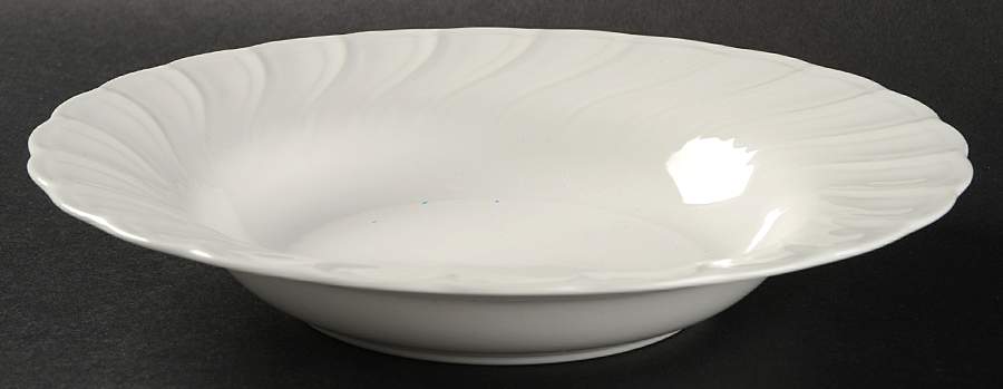 Crown White Large Rim Soup Bowl by Nikko-1