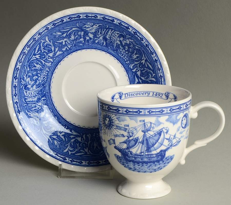 Discovery 1492 Footed Cup & Saucer Set by Nikko-1