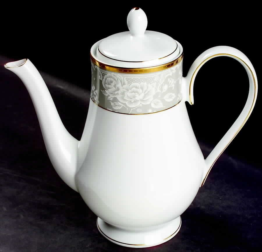 Evening Lace Coffee Pot & Lid by Nikko-1