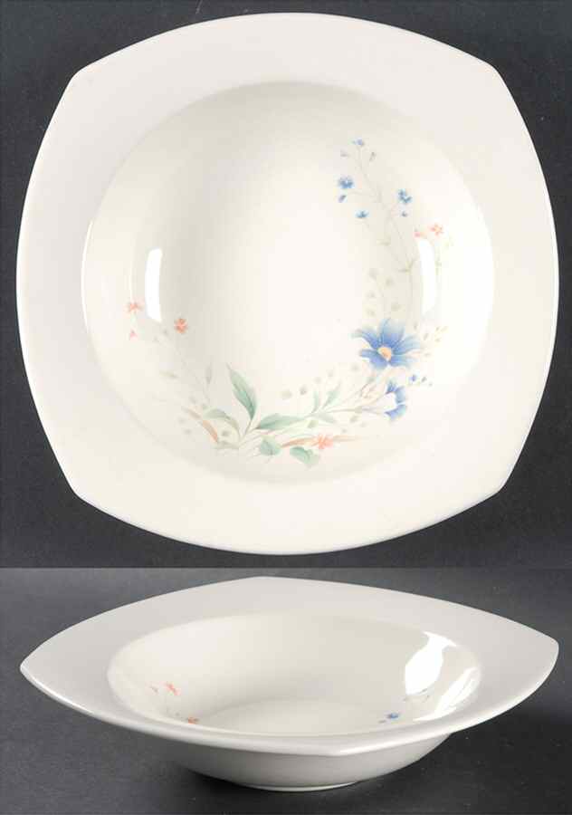 Floret (Quadrille Shape) Rim Soup Bowl by Nikko-1