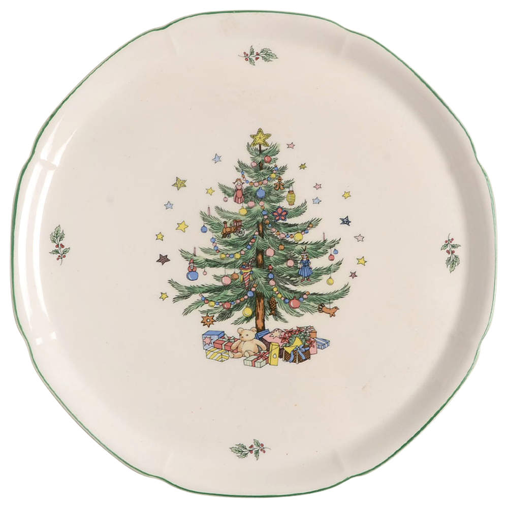 Happy Holidays Cake Plate by Nikko-1