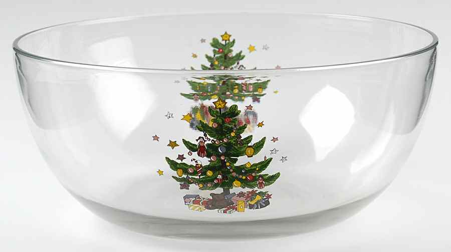 Happy Holidays Large Glassware Salad Bowl by Nikko-1