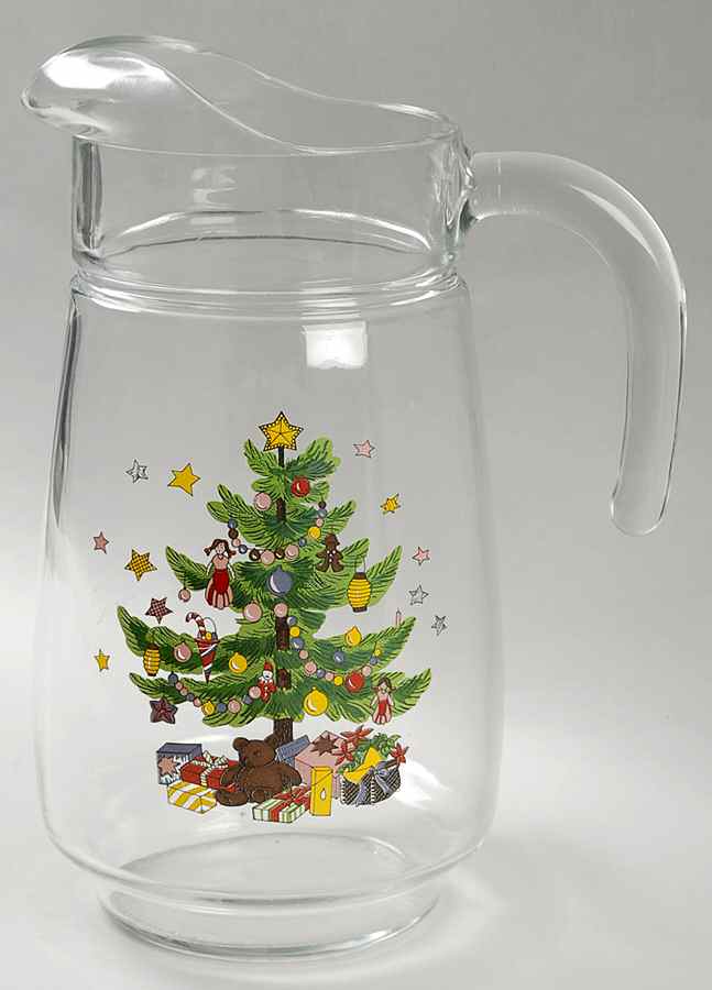 Happy Holidays 64 Oz Glassware Pitcher by Nikko-1