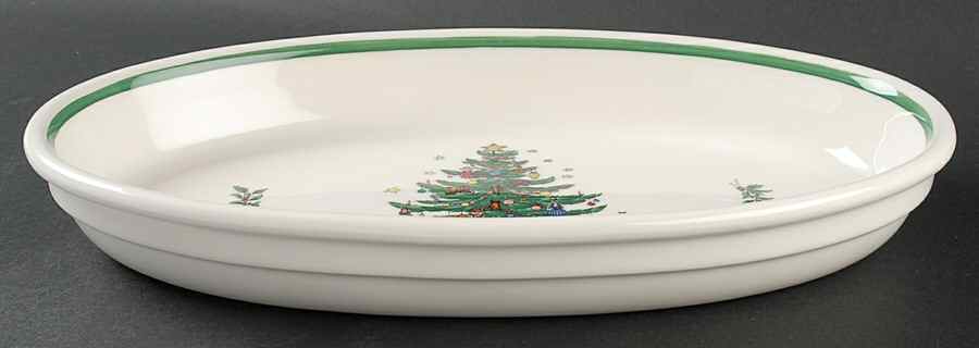 Happy Holidays 13" Oval Baker by Nikko-1