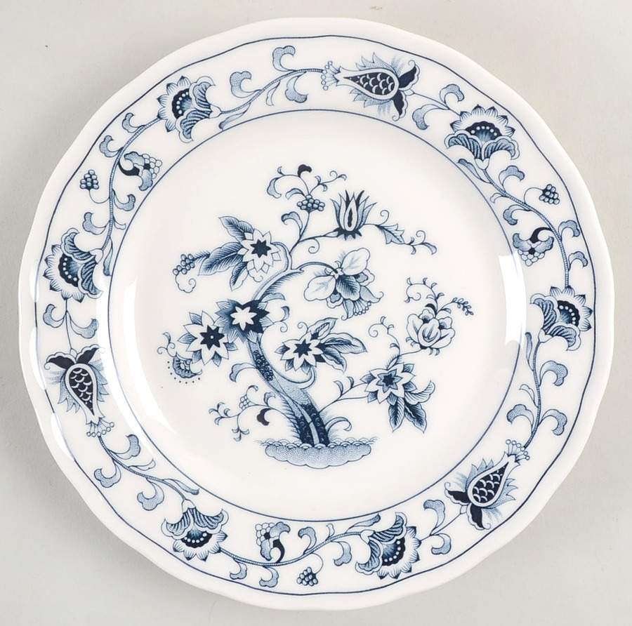 Ming Tree Blue (Double Phoenix Backstamp) Salad Plate by Nikko-1