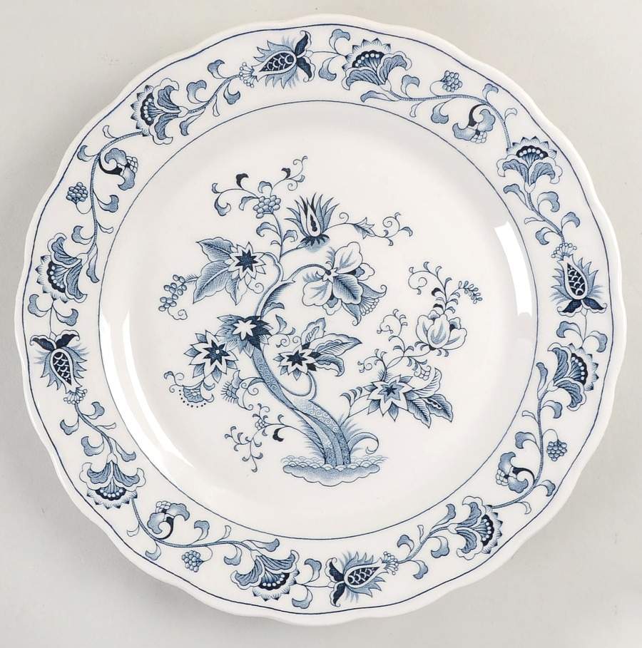 Ming Tree Blue (Double Phoenix Backstamp) Dinner Plate by Nikko-1