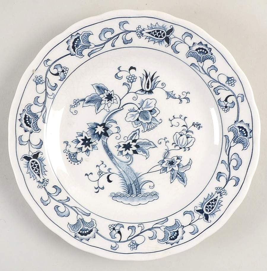 Ming Tree Blue (Double Phoenix Backstamp) Bread & Butter Plate by Nikko-1