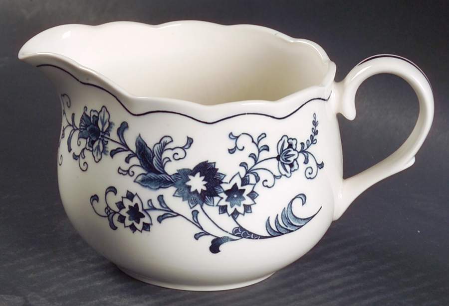 Ming Tree Blue (Double Phoenix Backstamp) Open Sauce Boat by Nikko-1