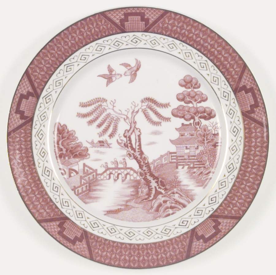 Pink Red Willow Dinner Plate by Nikko-1