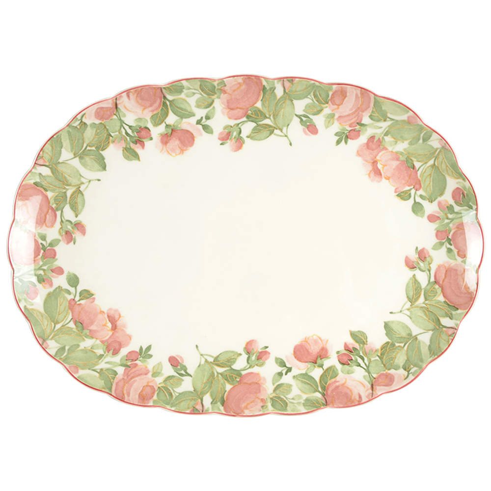 Precious 13" Oval Serving Platter by Nikko-1