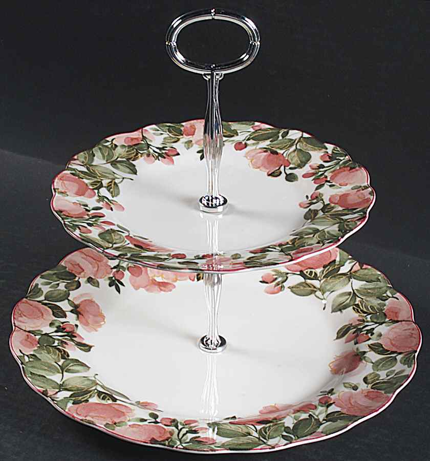 Precious 6 5/8"-10"  2 Tiered Serving Tray (Dp, Sp) HC by Nikko-1