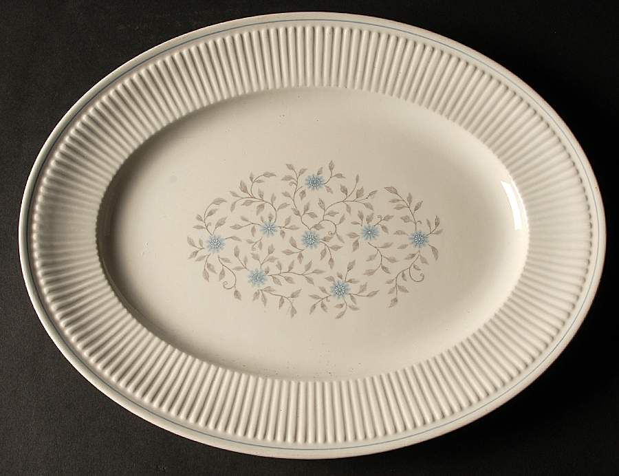 Royal Blue 14" Oval Serving Platter by Nikko-1