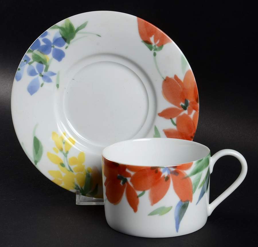 Sweet Meadow Flat Cup & Saucer Set by Nikko-1