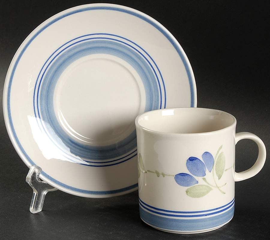 Verona Flat Cup & Saucer Set by Nikko-1