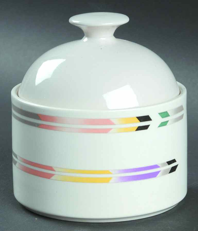 Wave Length Sugar Bowl & Lid by Nikko-1