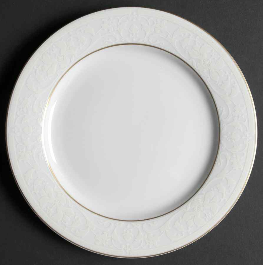 White Lace Gold Salad/Dessert Plate by Nikko-1