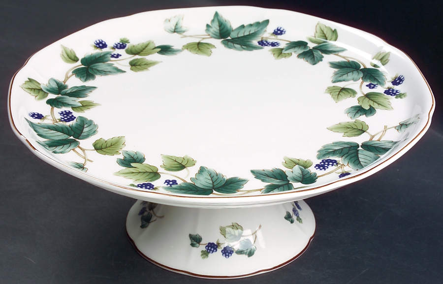Wild Berry 11" Diameter Pedestal Cake Stand by Nikko-1