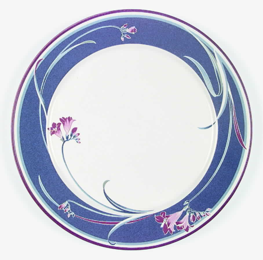 Blue Trumpet Dinner Plate by Nitto-1