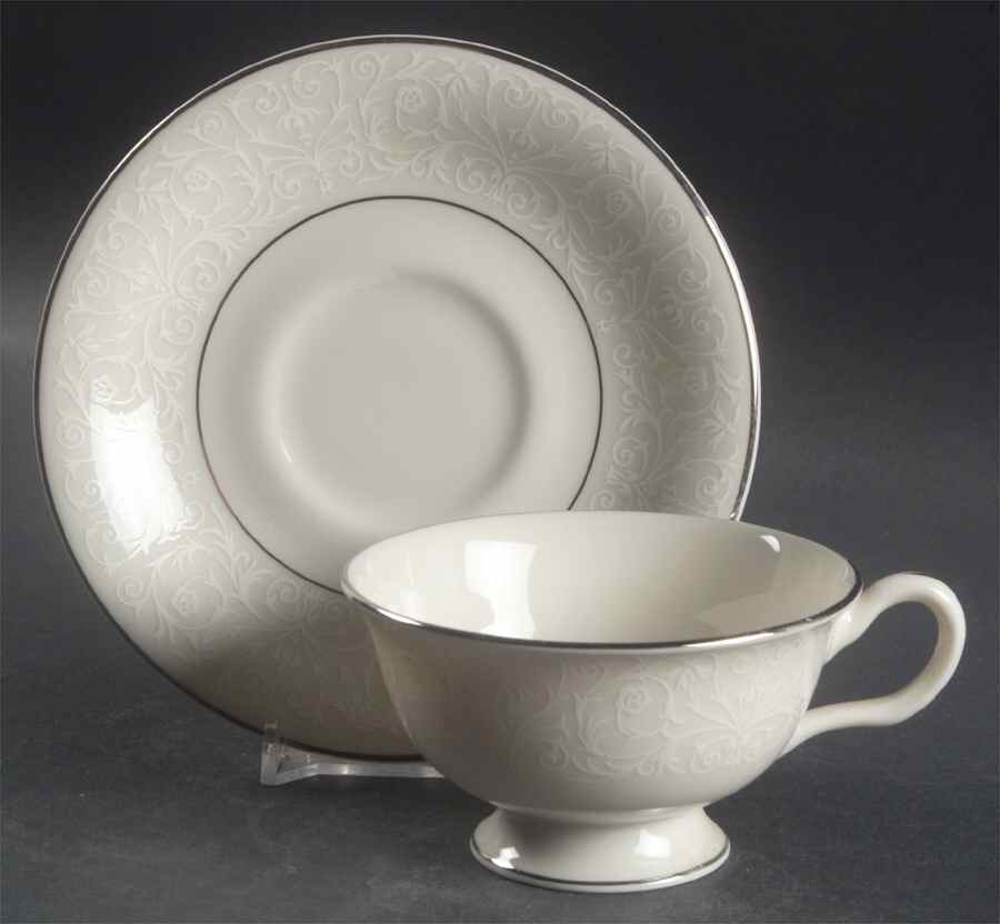 Queens Bouquet Footed Cup & Saucer Set by Nobility-1