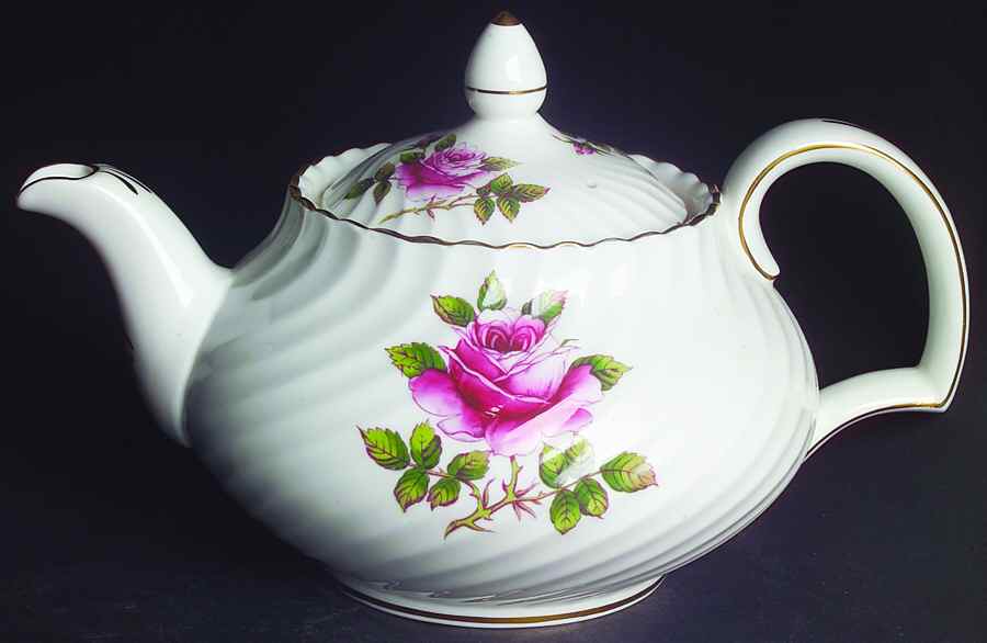 Carleton Rose Teapot & Lid by Northumbria-1