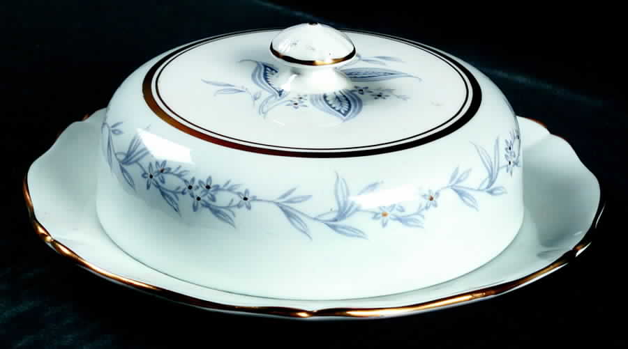 Morning Mist (Scalloped) Round Covered Butter by Northumbria-1