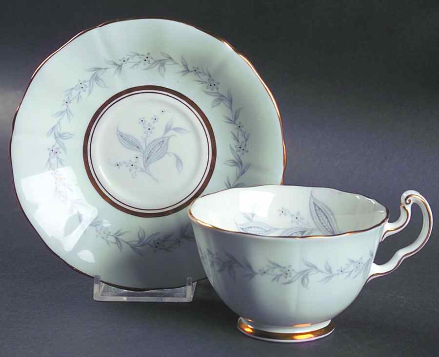 Morning Mist (Scalloped) Footed Cup & Saucer Set by Northumbria-1