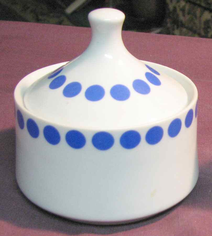 Polka Dot Sugar Bowl & Lid by Northland-1