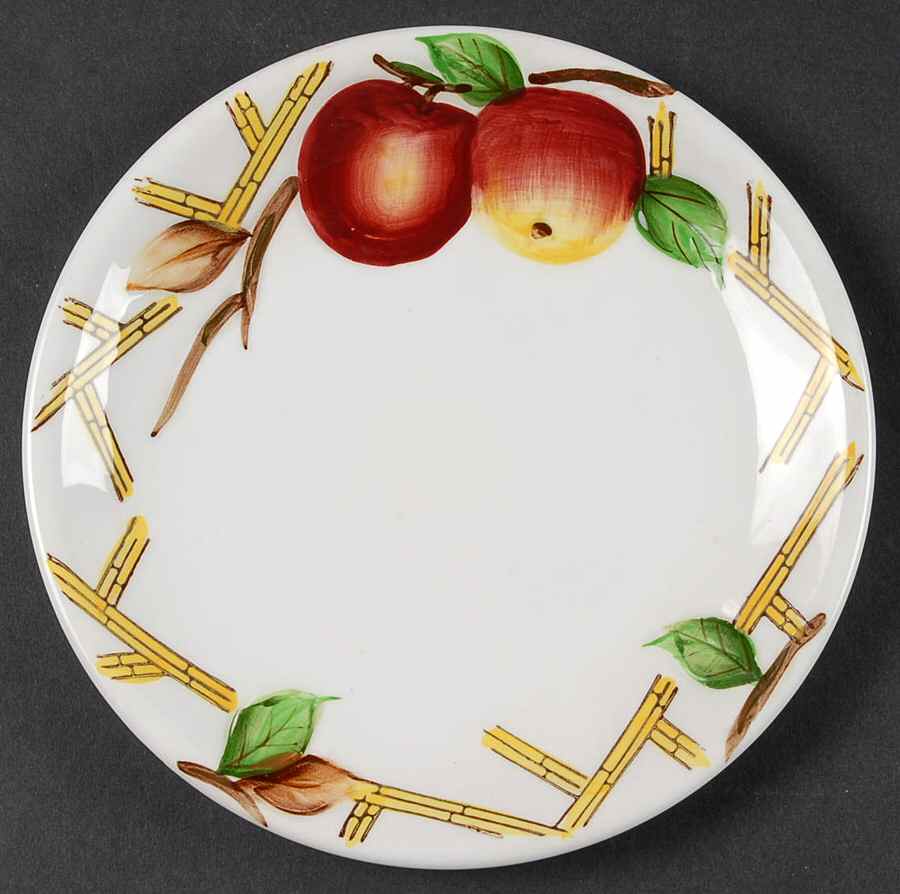 Crab Apple Bread & Butter Plate by Nola Ware (Japan)-1