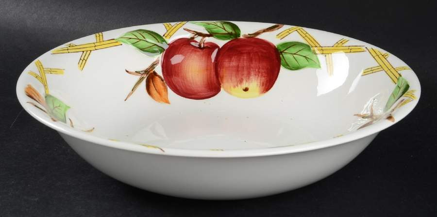 Crab Apple 10" Round Vegetable Bowl by Nola Ware (Japan)-1