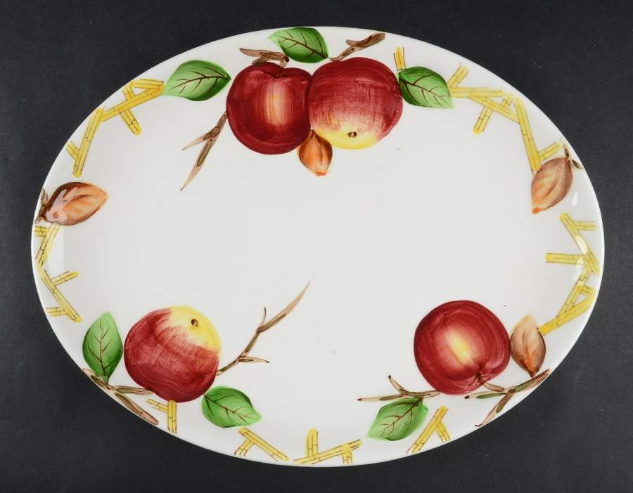 Crab Apple 12" Oval Serving Platter by Nola Ware (Japan)-1