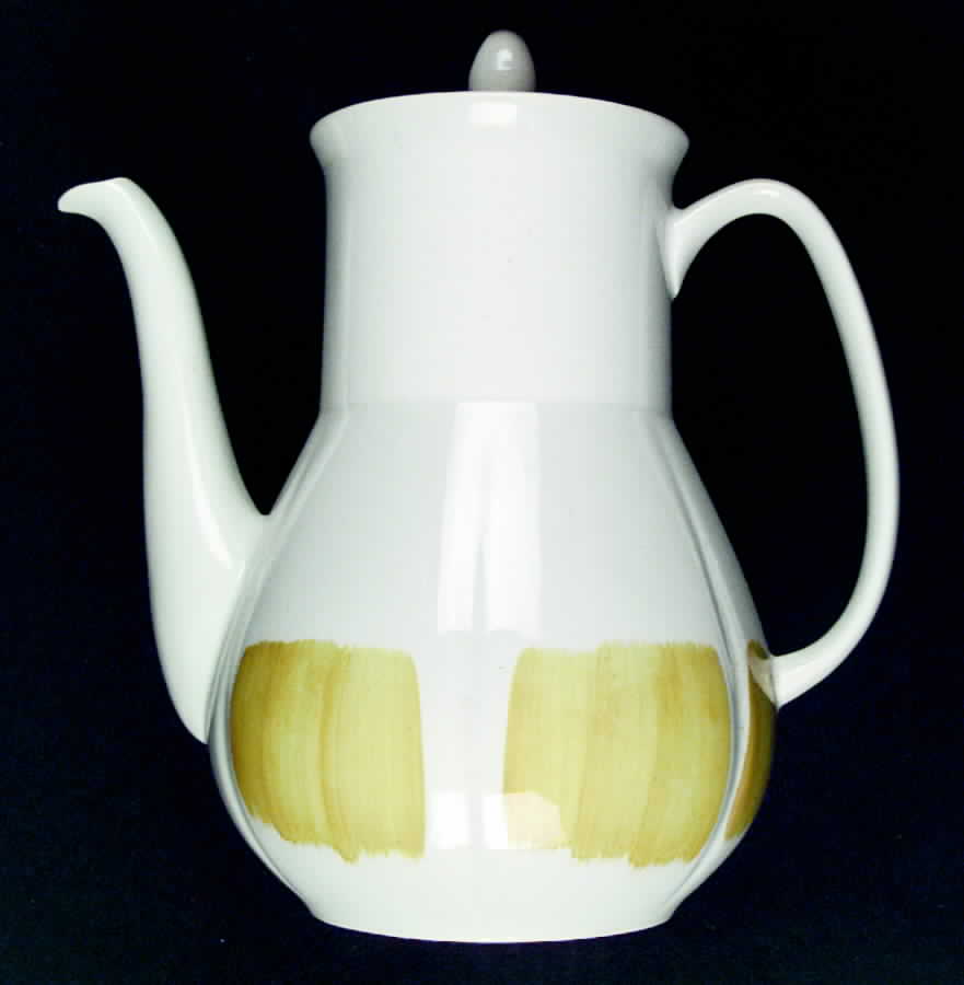 Lotus Yellow Coffee Pot & Lid by Nikko-1
