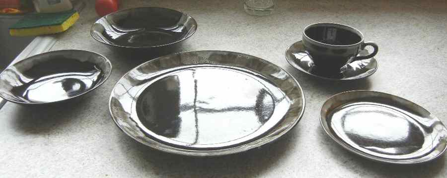 Old Hickory Drip Glaze Dinner Plate by Nasco (Japan)-1