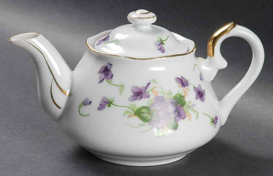 Sweet Violets Individual Teapot & Lid by Norcrest-1