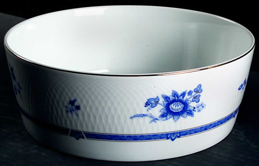 Victoria (Blue) 9" Salad Serving Bowl by Nikko-1