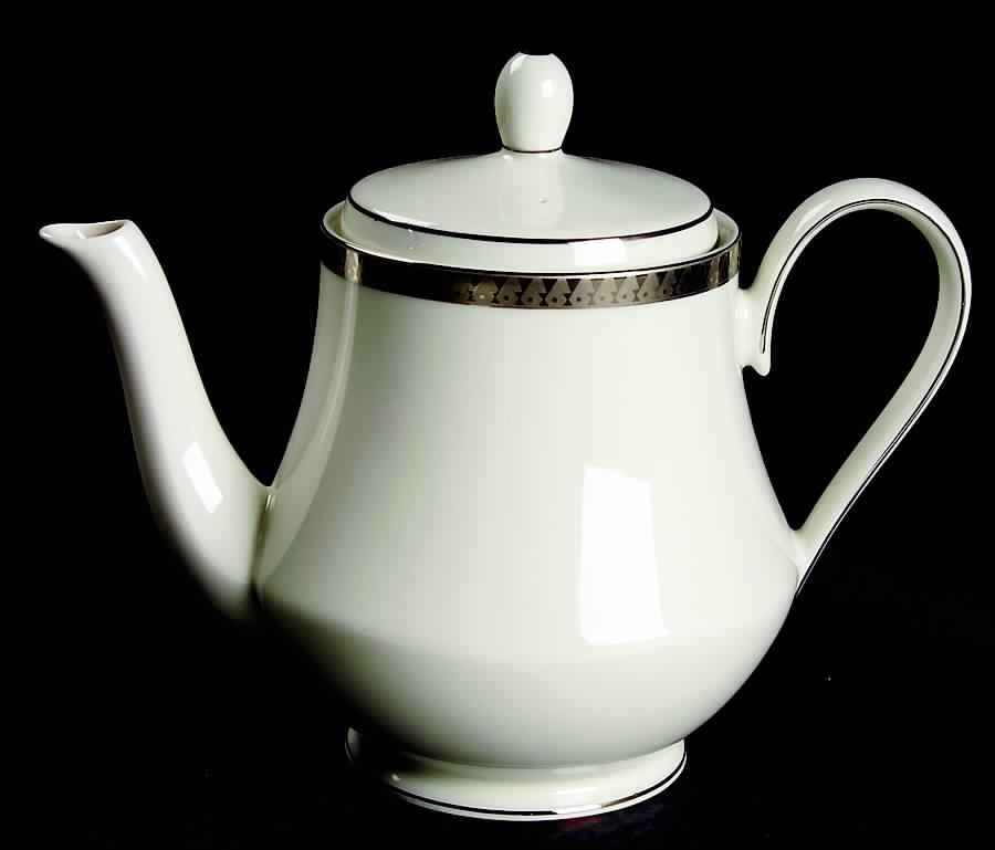 Inca Platinum Teapot & Lid by Nikko-1